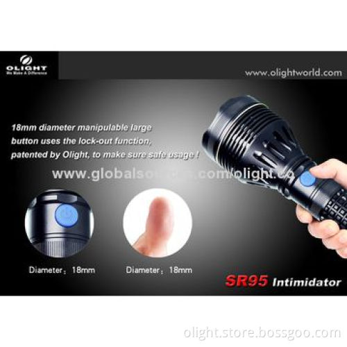 SR95 Rechargeable Flashlight with 2,000 Lumens Maximum Output and Aluminum Body